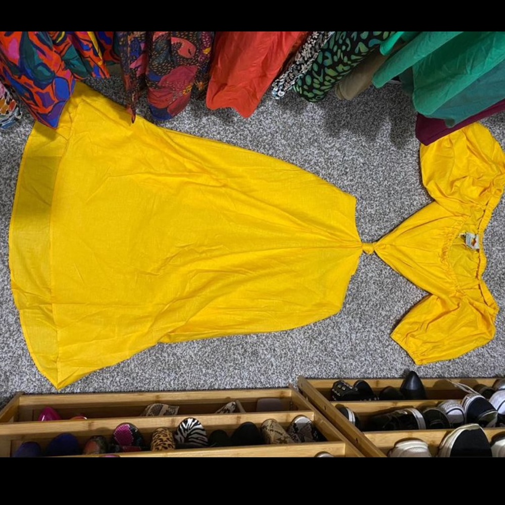 Yellow Midi Knot Dress